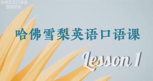 哈佛雪梨英语口语教学+英语场景练习 2022年课 百度网盘下载