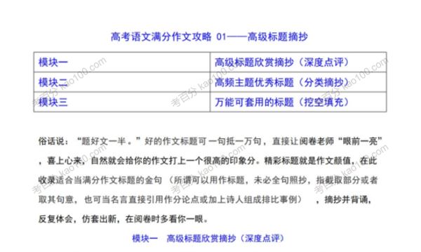 2022年高考语文作文冲满分必背万能模块[课件]