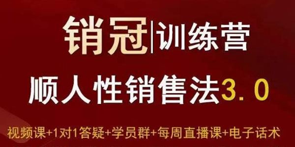 销冠训练营顺人性销售法3.0：全方位解决销售难题