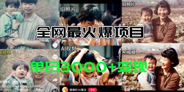 全网爆火的让老照片动起来AI教程：含工具
