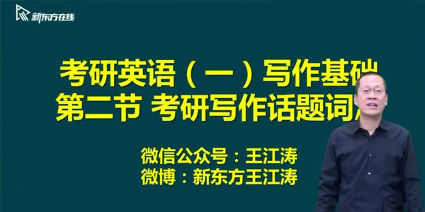 王江涛新东方2021英语考研直通车基础写作【英语一】