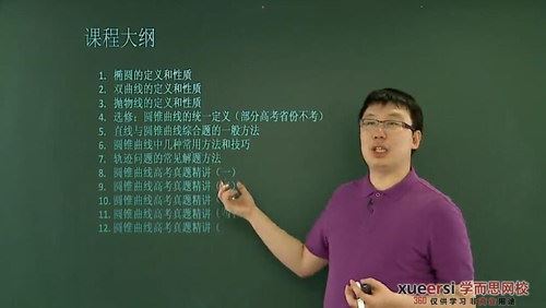 李睿 高中数学模块精讲圆锥曲线