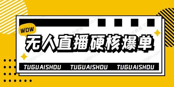 大飞《无人直播硬核爆单技术》玩转无人直播暴利躺赚