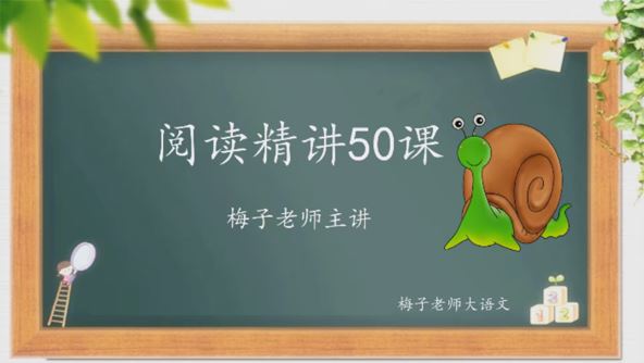 梅子老师大语文 一年级语文阅读理解启蒙50讲 百度网盘下载