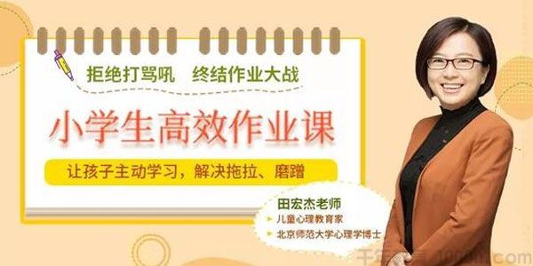 田宏杰小学生高效作业课:让孩子主动学习摆脱磨蹭拖拉