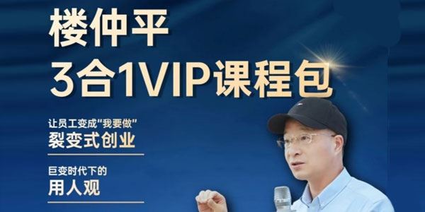 楼仲平 用人观+错位竞争+自主制创业 三合一课程