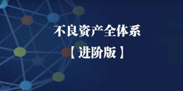 不良资产全体系课程 进阶版 百度网盘下载
