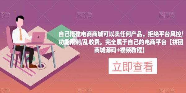 自己搭建属于自己的电商平台 拼团商城源码+视频教程