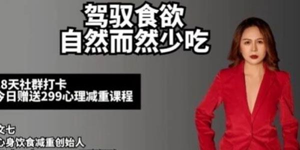 文七老师饮食心理课：28天驾驭食欲训练营