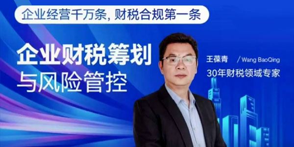 王葆青 企业财税筹划与风险管控