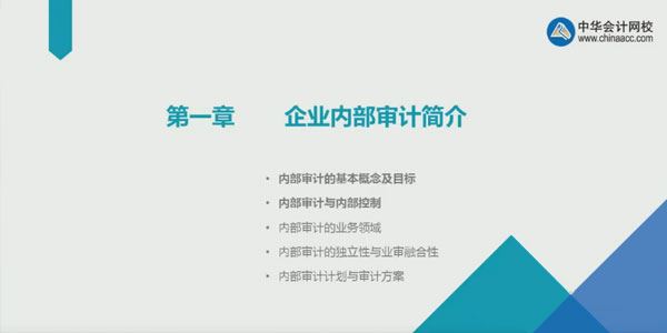 中华会计网校 内部审计讲解课