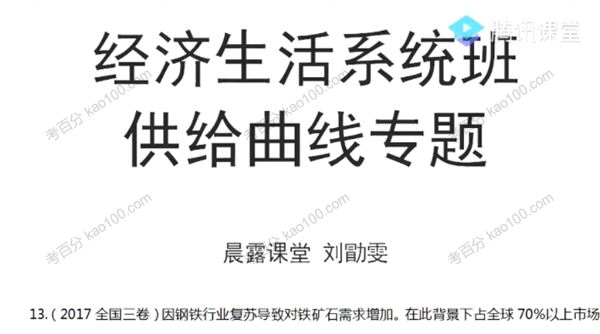 腾讯课堂刘勖雯2019届高考政治文综完整版