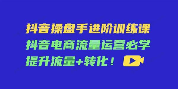 抖音操盘手进阶训练课 抖音电商流量运营必学 百度网盘下载