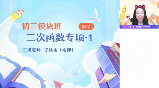 徐丝雨 初三数学2023二次函数模块班（人教）