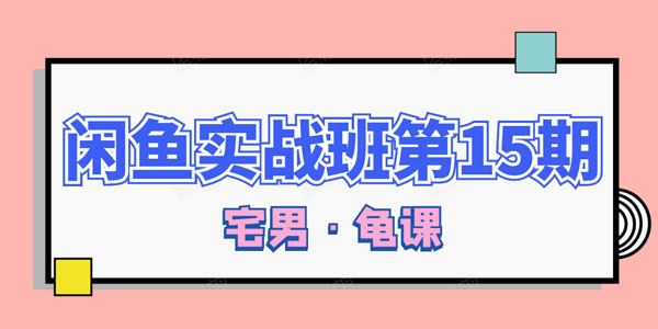 龟课闲鱼无货源电商课程(第15期)